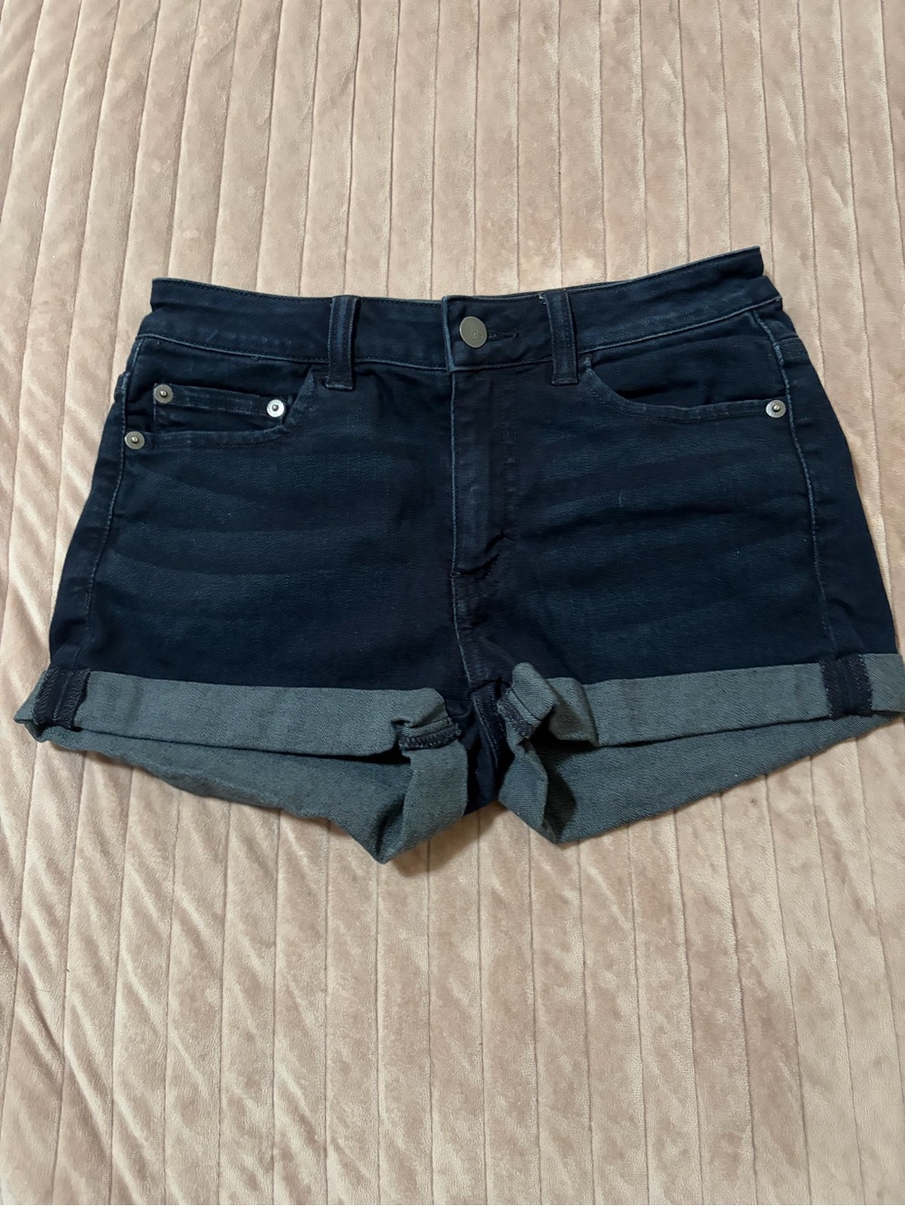 bp Dark Navy Rolled Cuff Denim Shorts